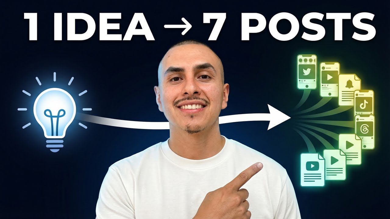 How I Turn 1 Idea Into 7 Days of Posts (n8n Content System)