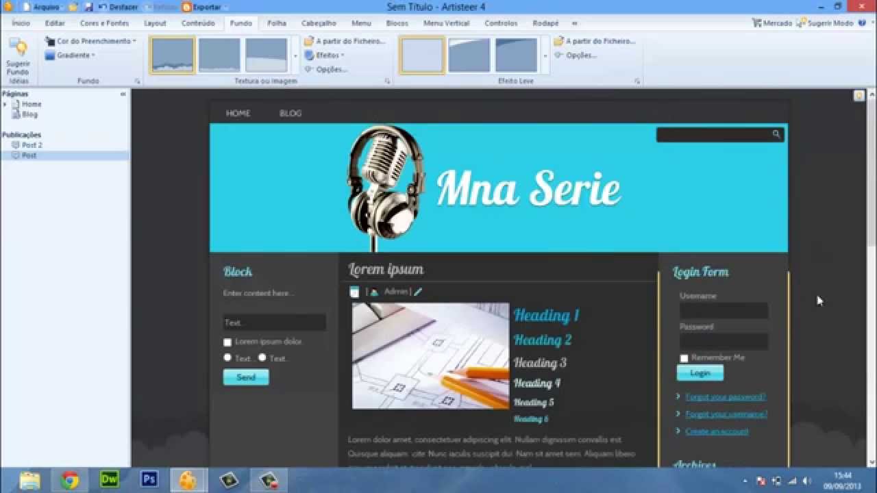 [HD]Criar Blogger #02 - Como Criar Um Template Para Blog