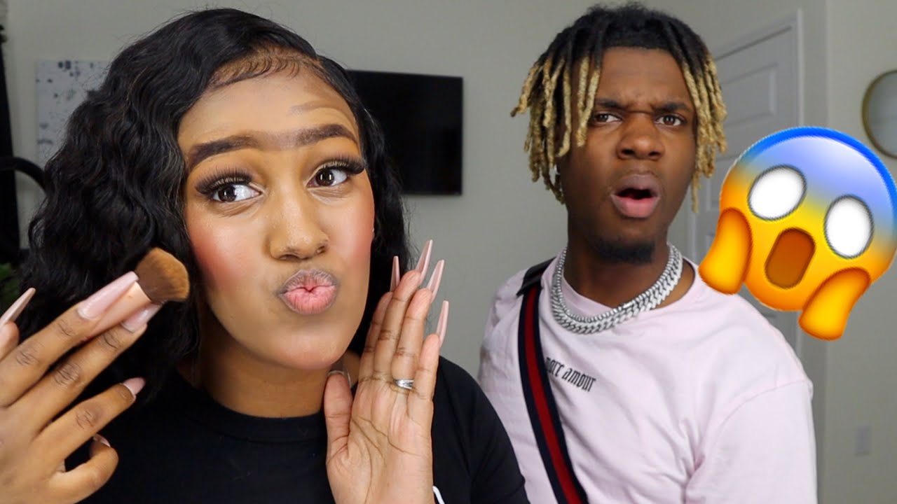 I DID MY MAKEUP HORRIBLY TO SEE HOW MY BOYFRIEND WOULD REACT!!