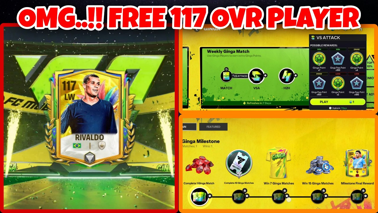 FREE 117OVR GINGA PLAYER (113+4) || GINGA EVENT GUIDE 