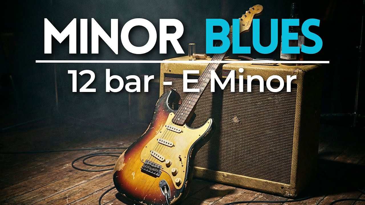 Gritty Vintage Blues Guitar Backing Track Jam in E Minor | 12 bar