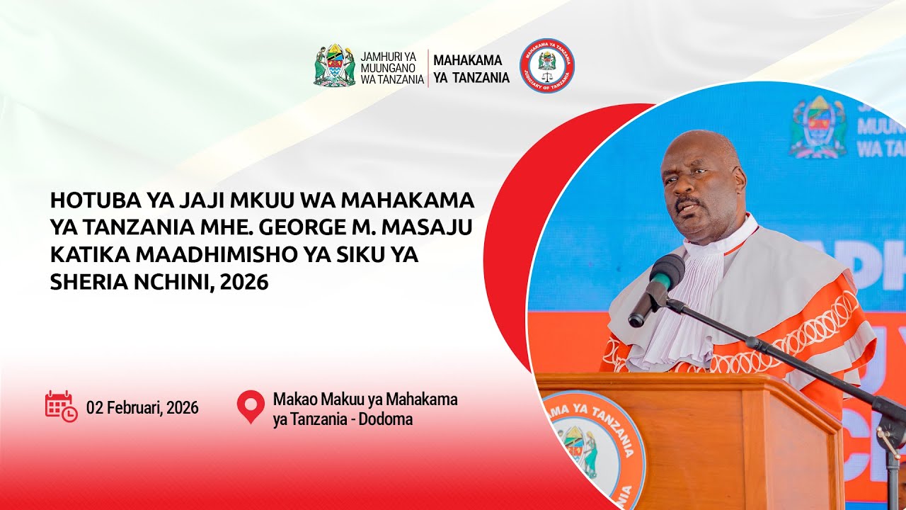 HOTUBA YA JAJI MKUU WA MAHAKAMA YA TANZANIA MHE. MASAJU KATIKA MAADHIMISHO YA SIKU YA SHERIA NCHINI