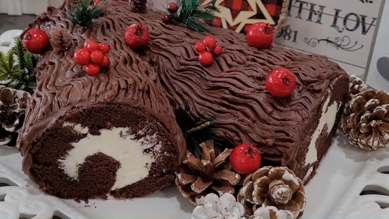 How to make Buche de Noel/Perfect Cake for Christmas-Easy recipe