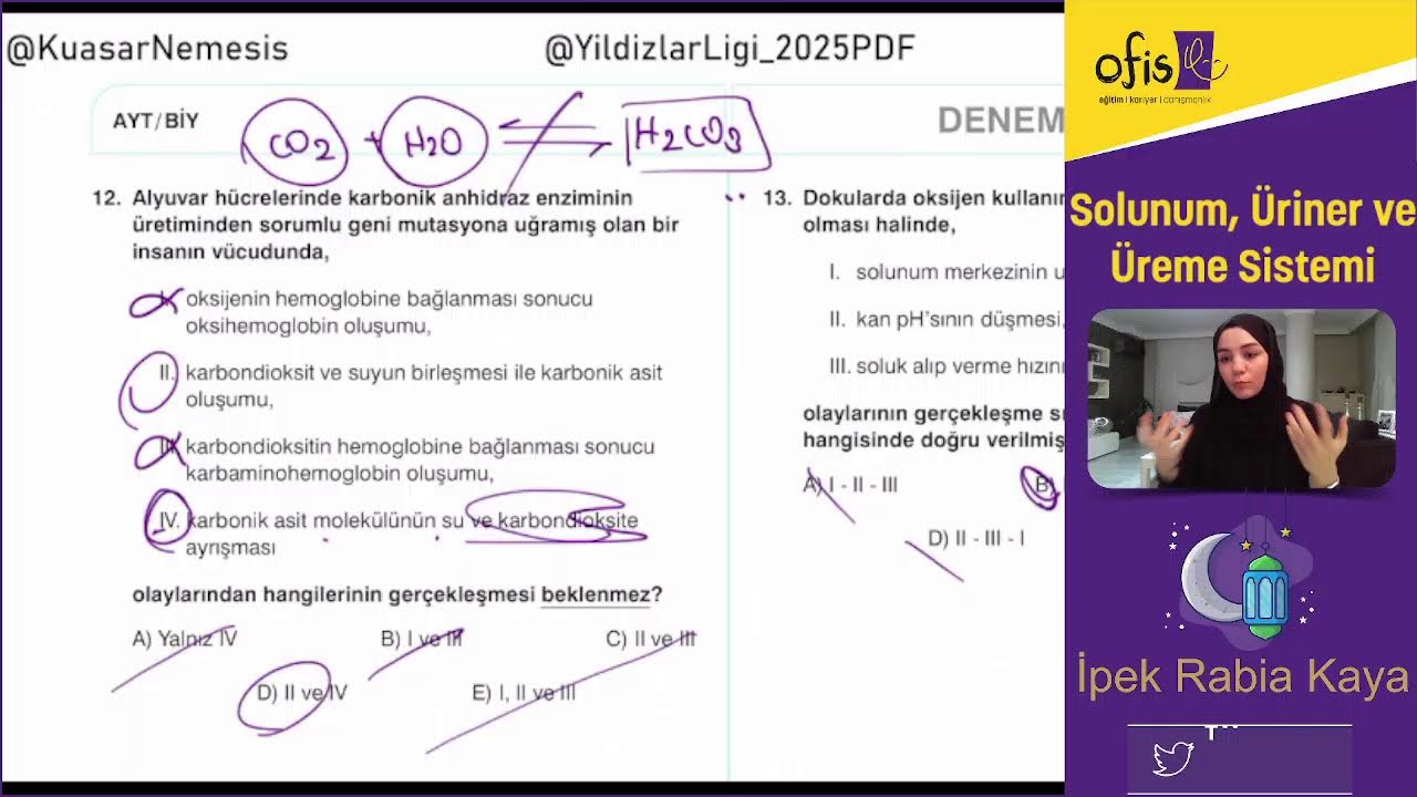 2025-2026 AYT Biyoloji Konu Denemeleri- 8,9, 10. Denemeler