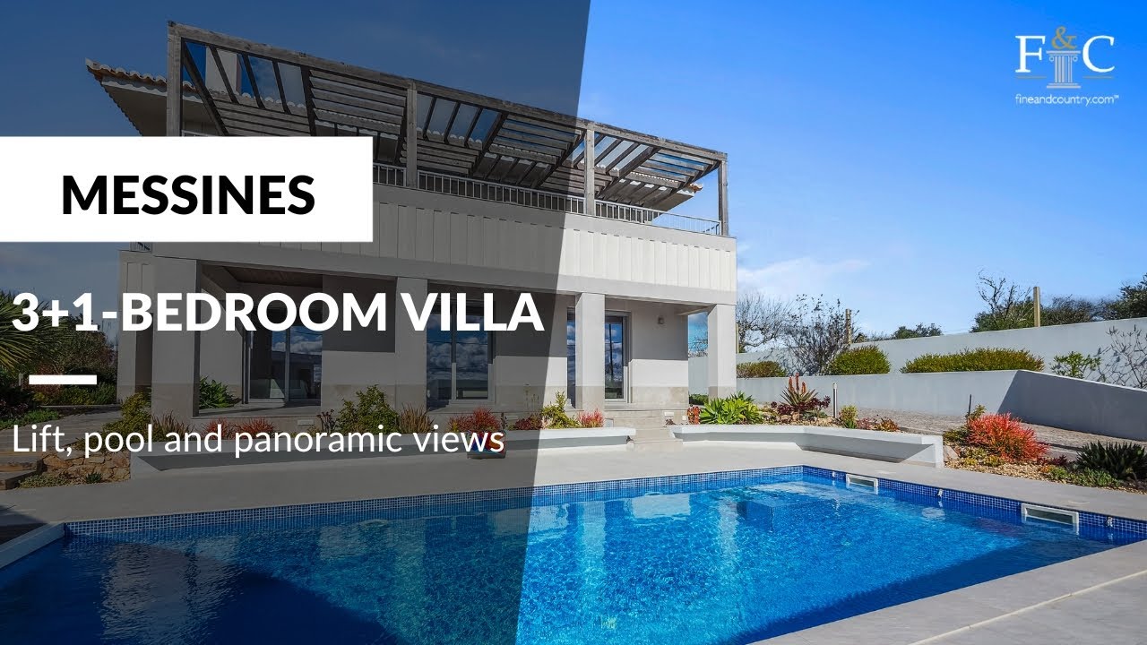 Algarve property for sale –  3+1-bedroom villa with lift, heated pool and panoramic views