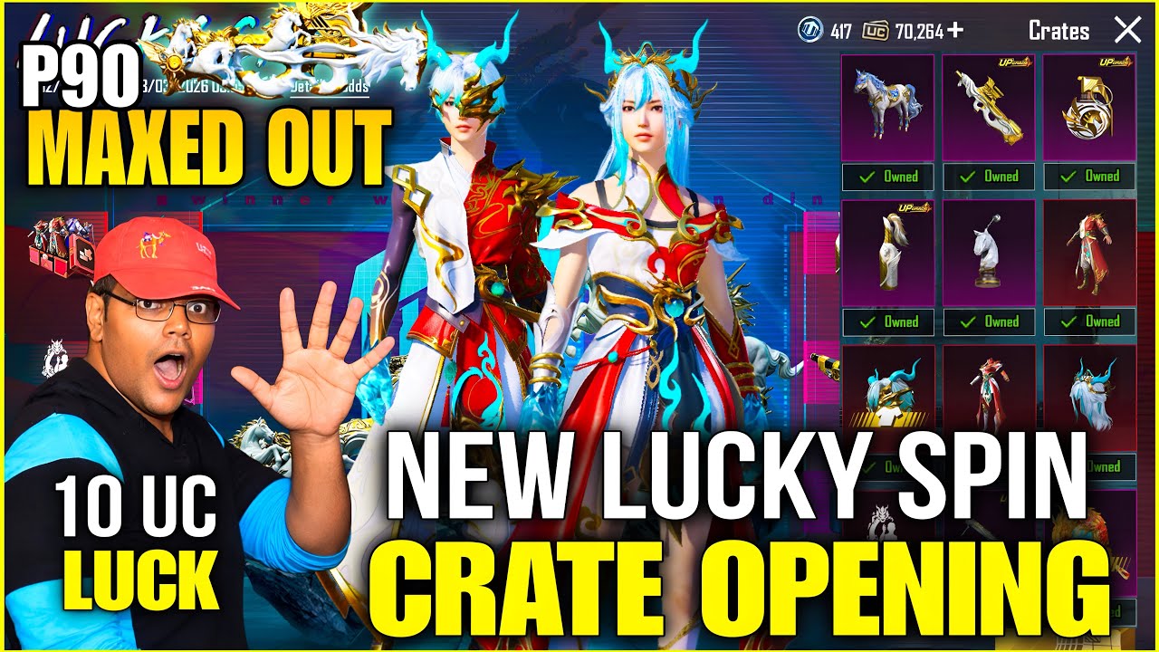 😱 NEW LUCKY SPIN CRATE OPENING | P90 MAXED OUT GUN LAB | BGMI | PUBG MOBILE