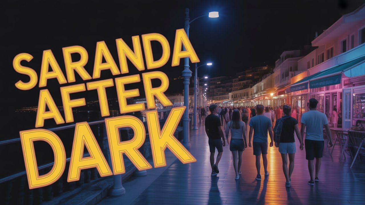Exploring Saranda Albania's Magical Nightlife on the Boardwalk! 4K