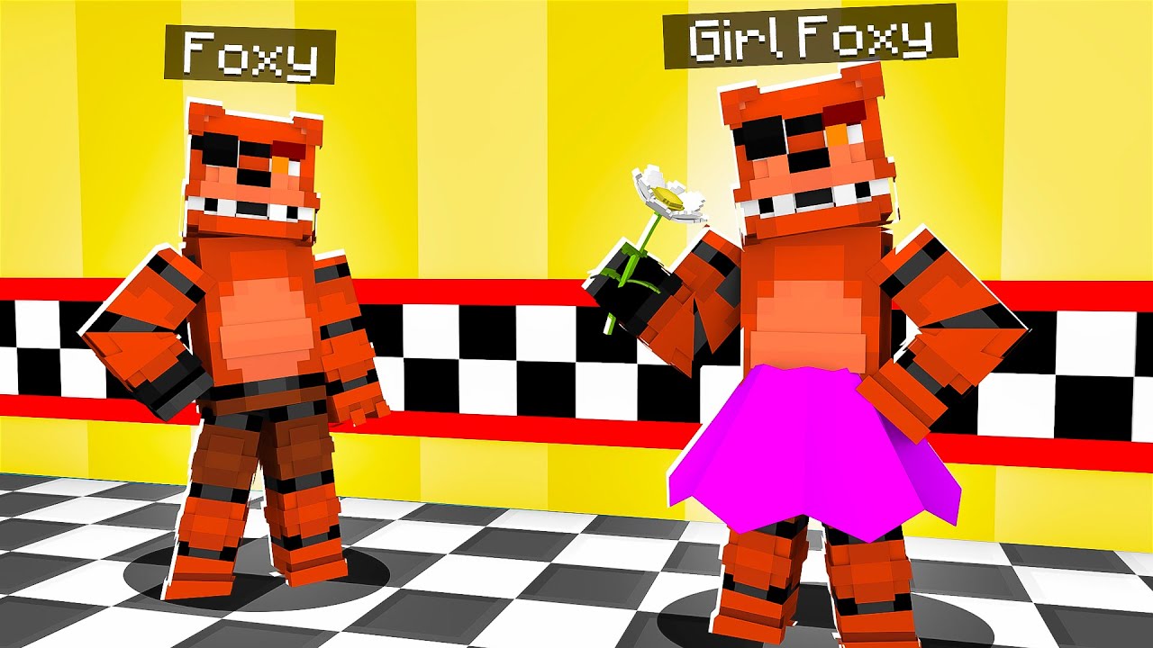 Foxy Turns Into a GIRL | Minecraft Five Nights at Freddy’s FNAF Roleplay