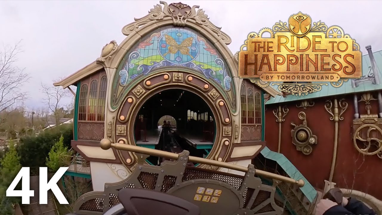 Ride To Happiness POV 4K60 FPS // Plopsaland De Panne - Backseat (Horizon Locked)