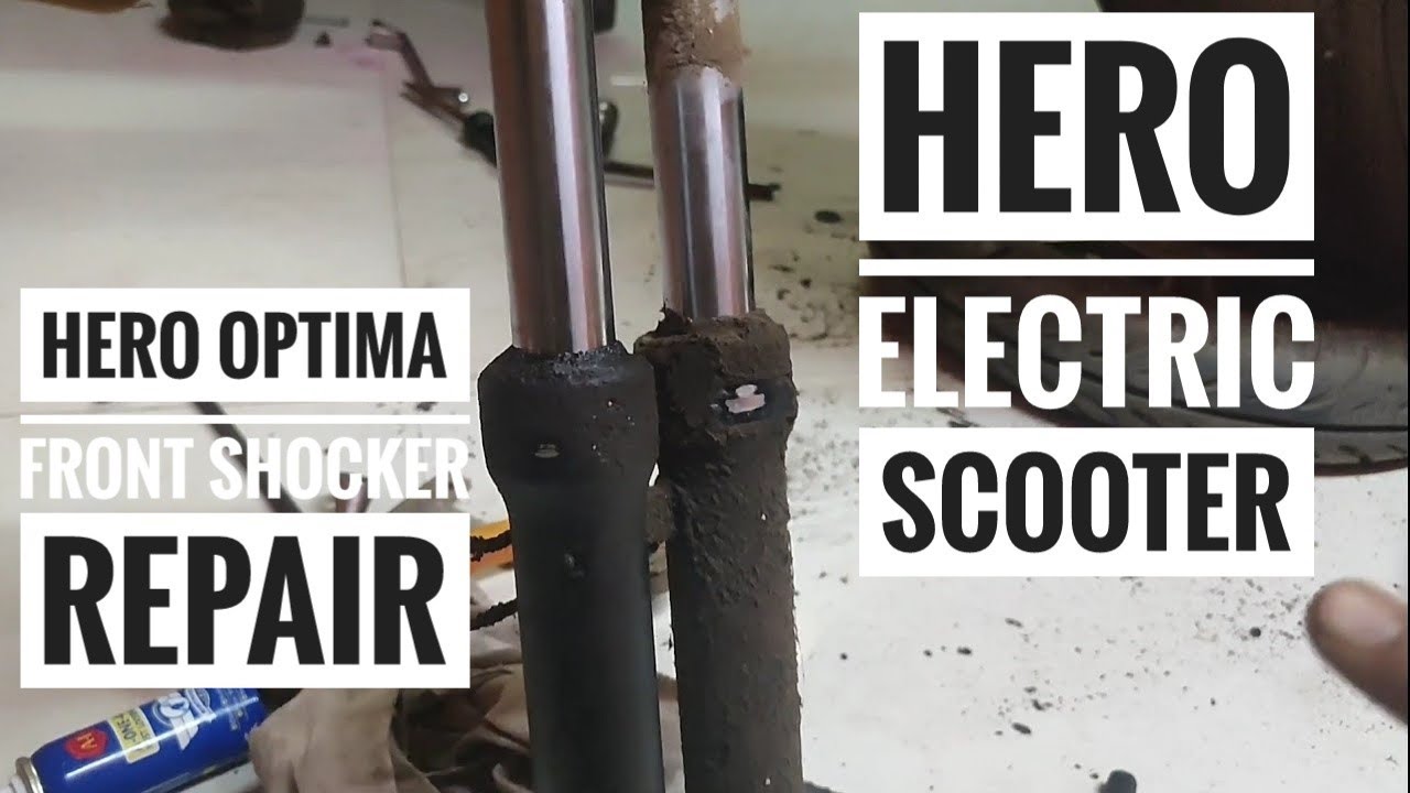 Hero optima front shocker repair Hero Electric scooty front shocker oil level