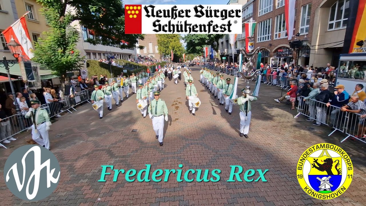 Bundestambourkorps Königshoven Jägerkapelle Straberg Fredericus Rex Schützenfest Neuss 2023