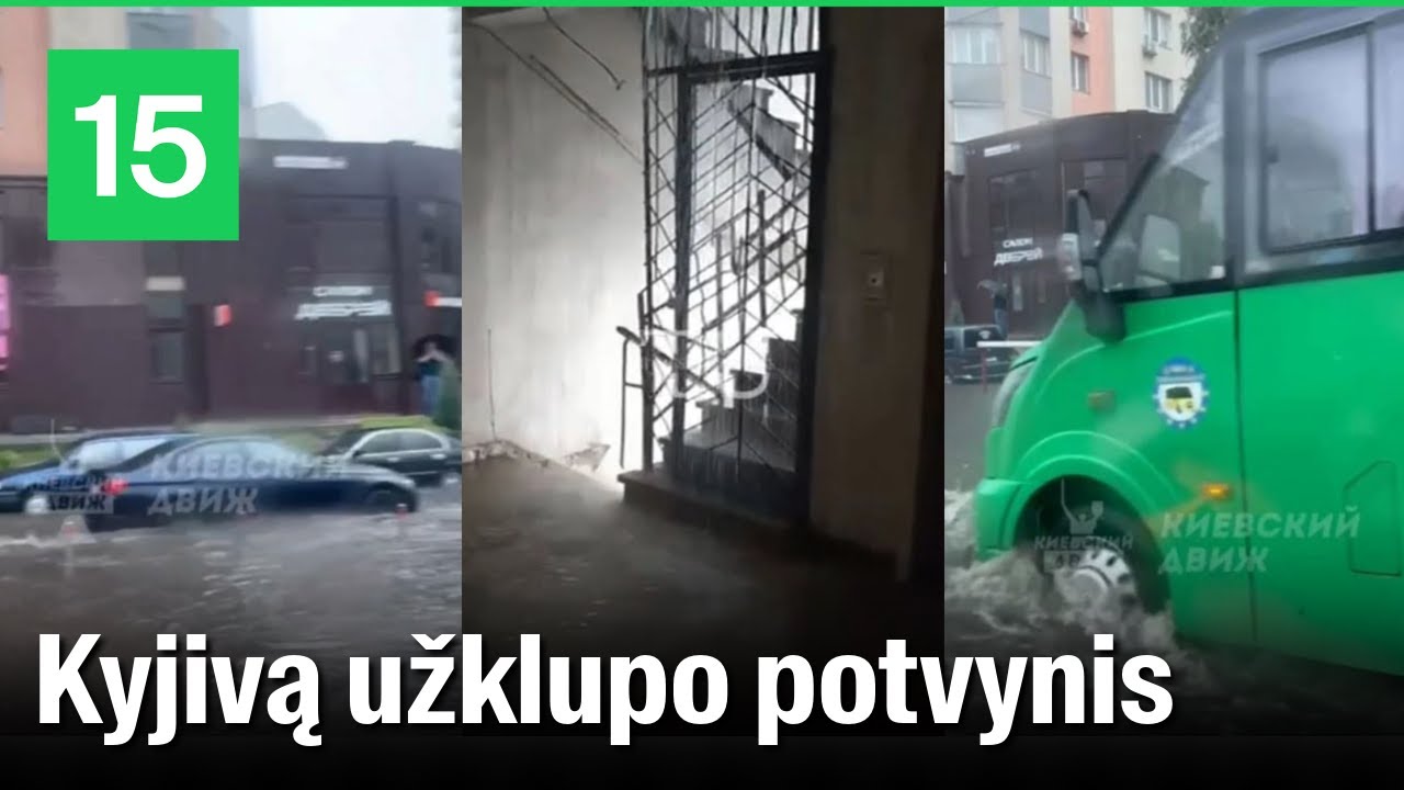 Kyjive &scaron;ėlsta potvynis: užliejo gatves, tūkstančiams žmonių nutraukė elektrą