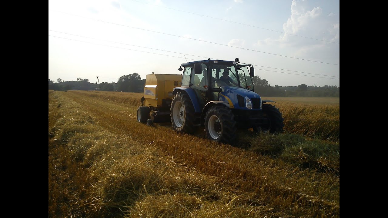 NH New Holland T5040 + BR 6090 Prasowanie 2012