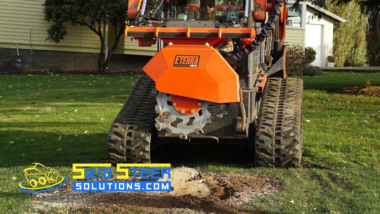 Обзор и демонстрация измельчителя пней Eterra Vortex Skid Steer | Решения для мини-погрузчиков