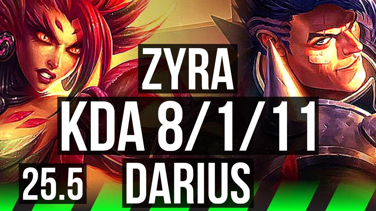 ZYRA vs DARIUS (JGL) | Godlike | KR Challenger | 25.5