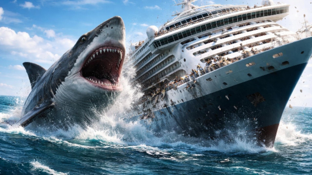 Legendary Megalodon Attacks a Cruise Ship