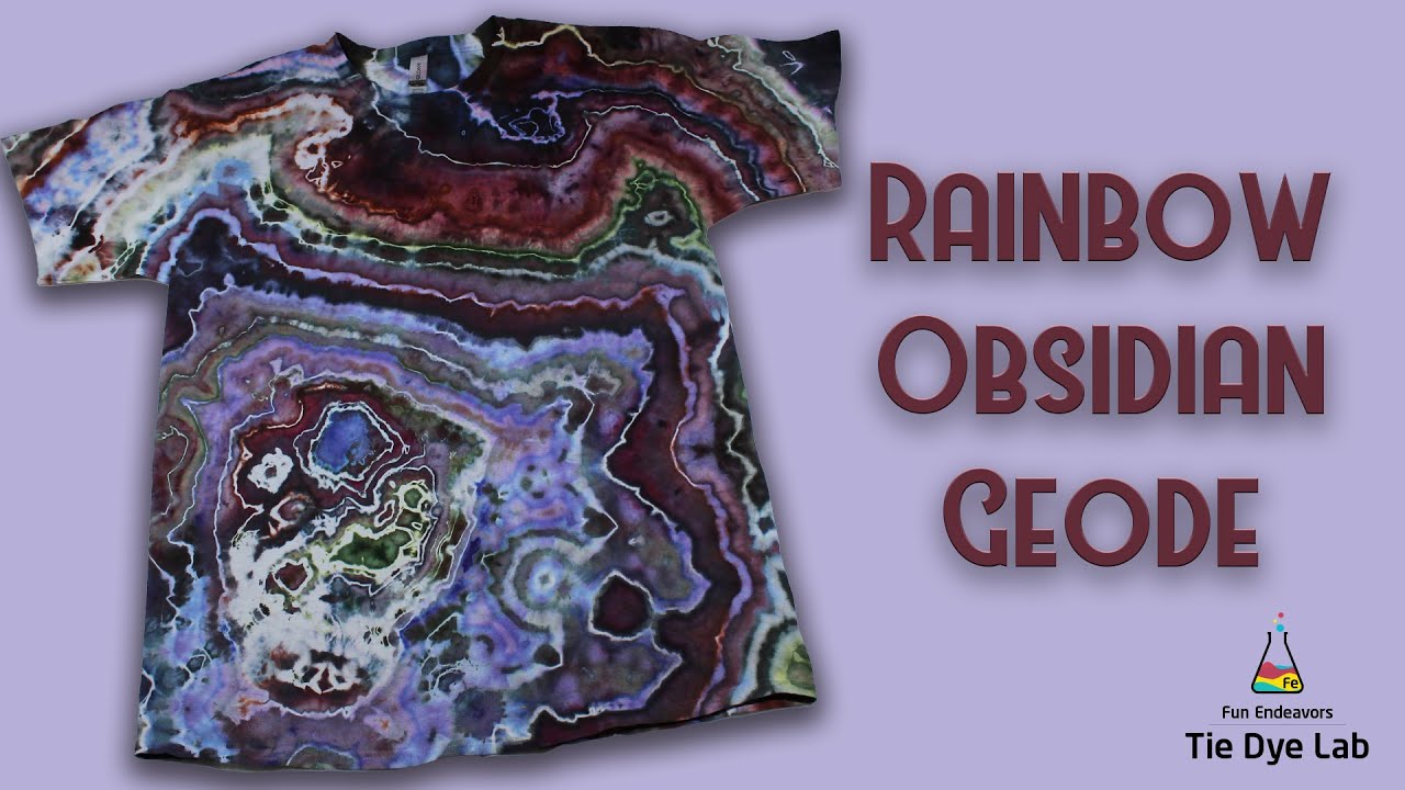 Tie Dye Designs: Rainbow Obsidian Inspired Geode