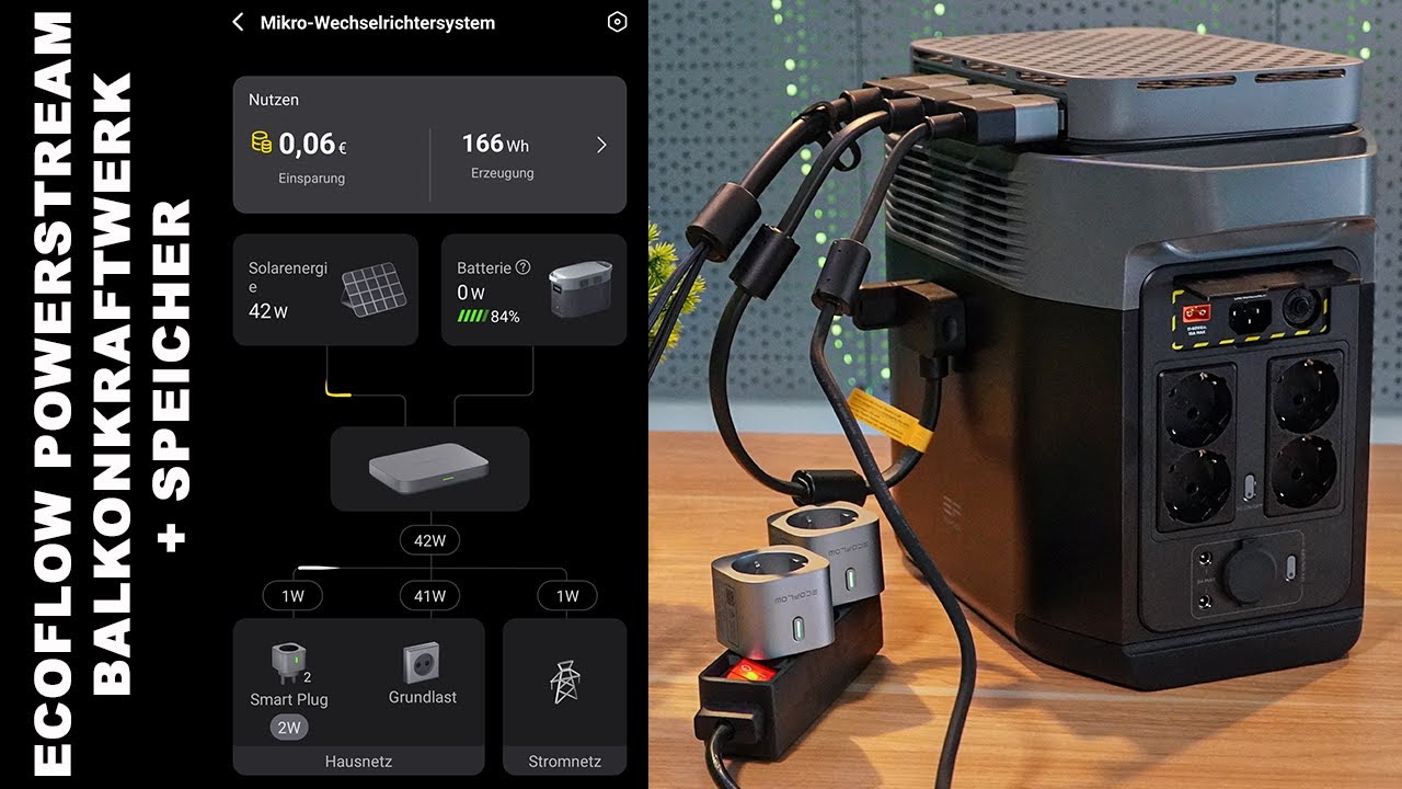 EcoFlow Balkonkraftwerk 800W | EcoFlow PowerStream Balkonkraftwerk mit Speicher anschließen.