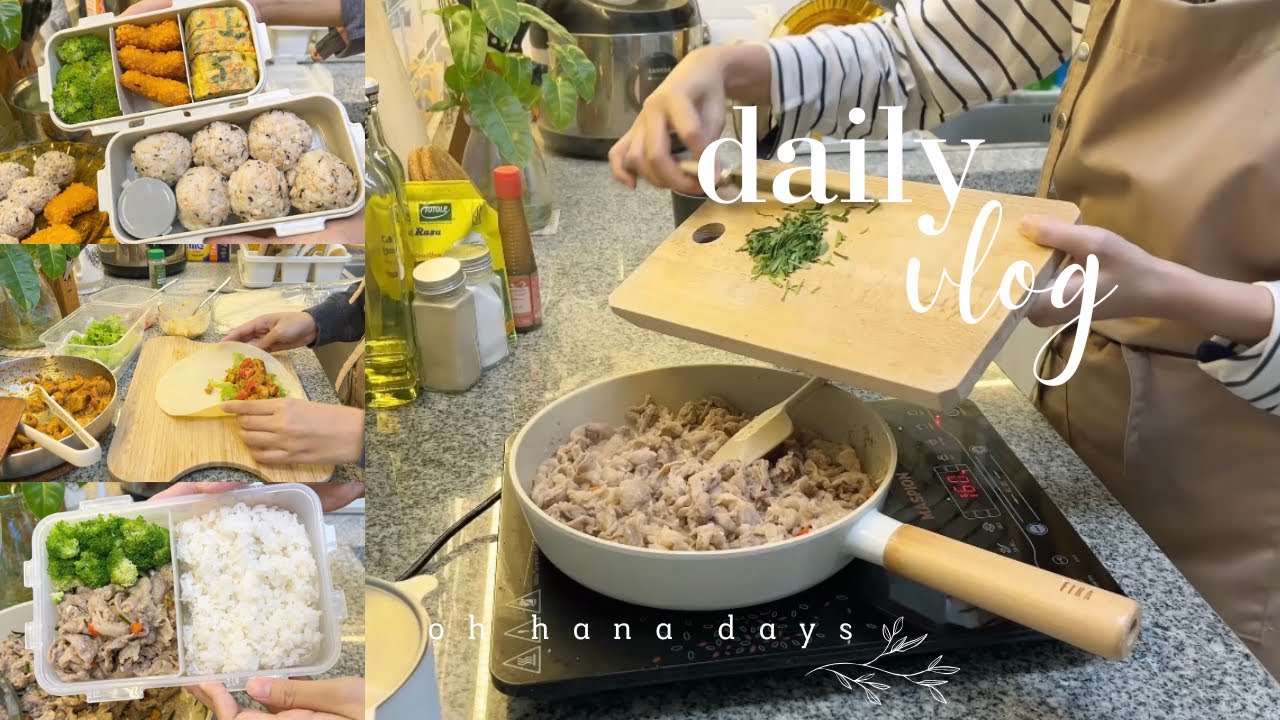Membuat Bekal Makan Siang ke Kantor dengan 3 Jenis Protein: Daging, Ikan, Ayam | Daily Vlog