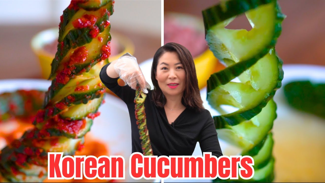 Korean🥒 SPIRAL Cucumber Salad Recipe: Non-Spicy & Spicy Cucumber Side Dish, NOT Cucumber Kimchi나선형오이