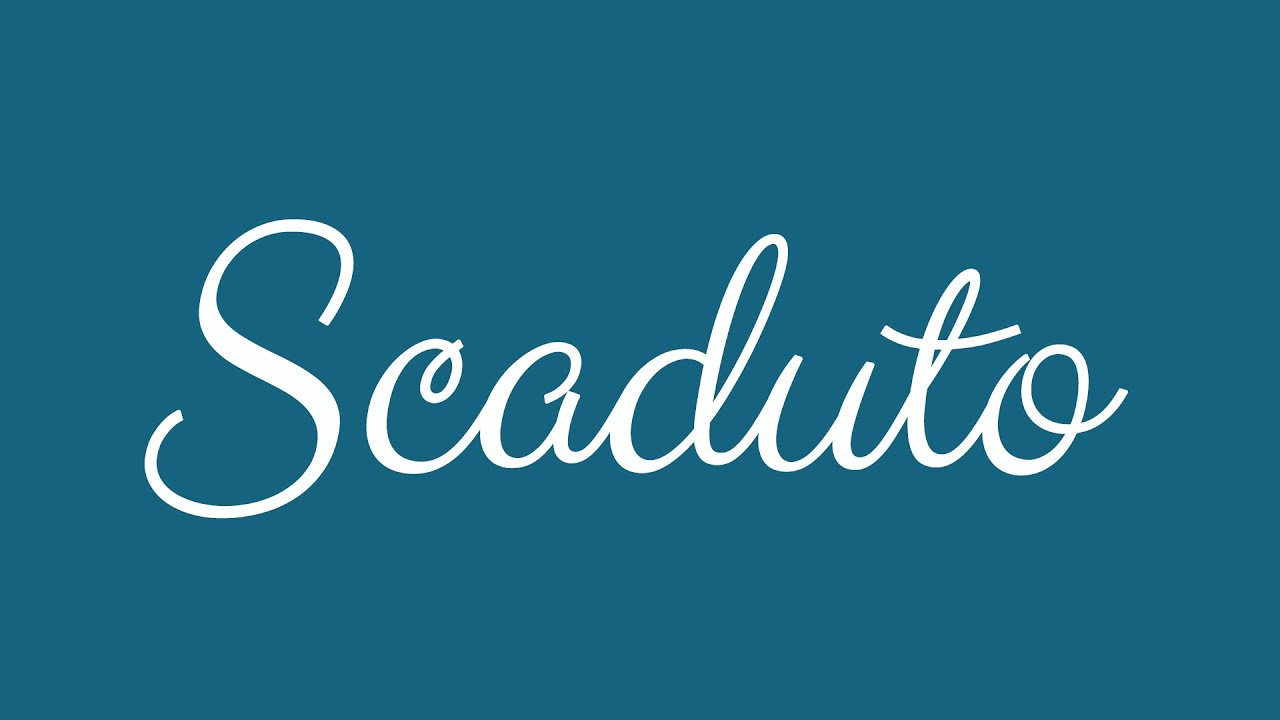 Learn how to Sign the Name Scaduto Stylishly in Cursive Writing