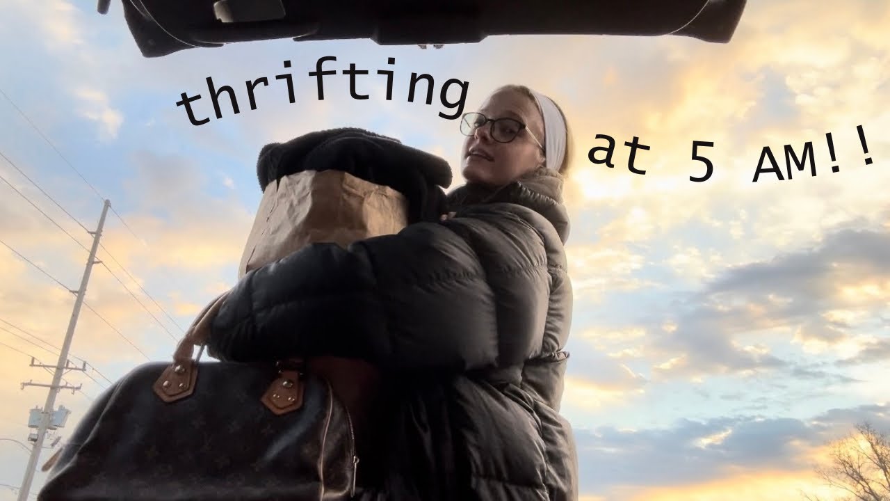 thrift with me at 5 AM! new wardrobe staples!