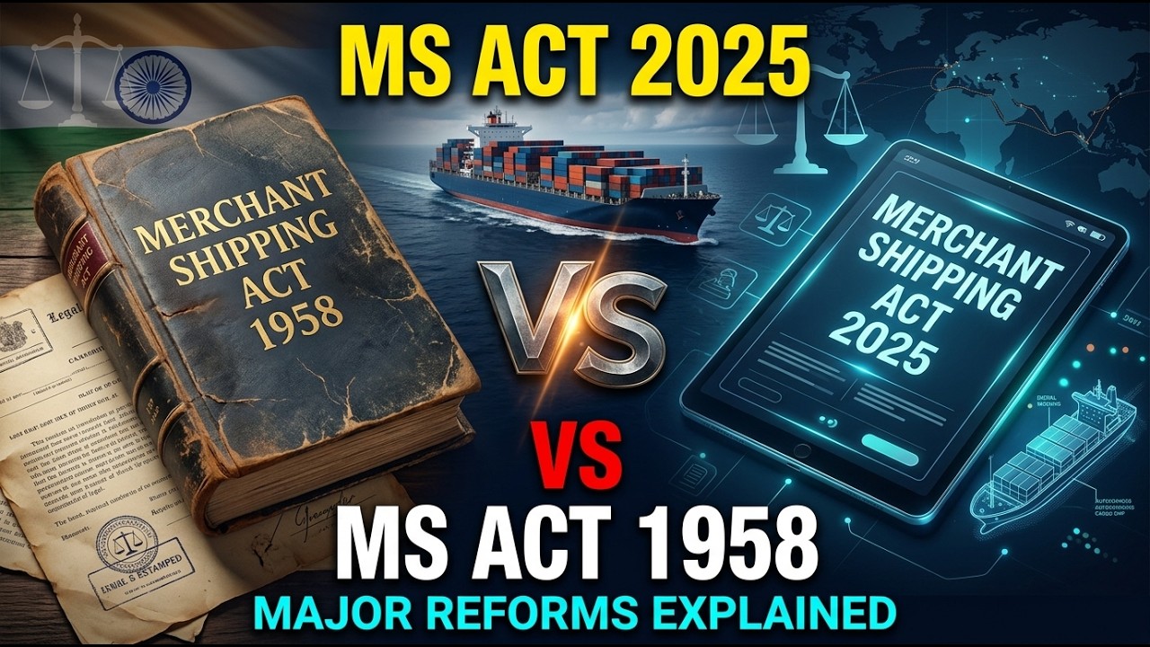 Закон о торговом судоходстве 2025 года против Закона 1958 года | Полное объяснение реформ | Морск...
