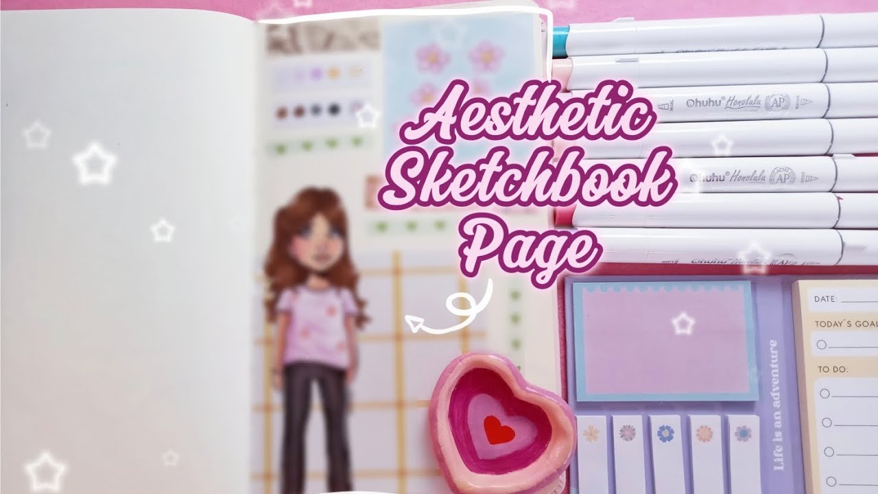 5 Tips to Make your Sketchbook Aesthetic 🌸 sketchbook page idea 