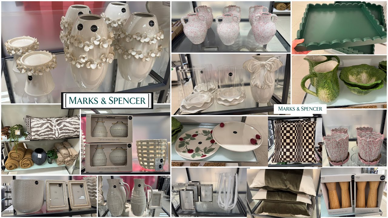♦️MARKS & SPENCER♦️NEW HOME COLLECTION IN STORES😍HOME DECOR, TABLEWARE ,CUSHIONS,VASES🔹February 2026