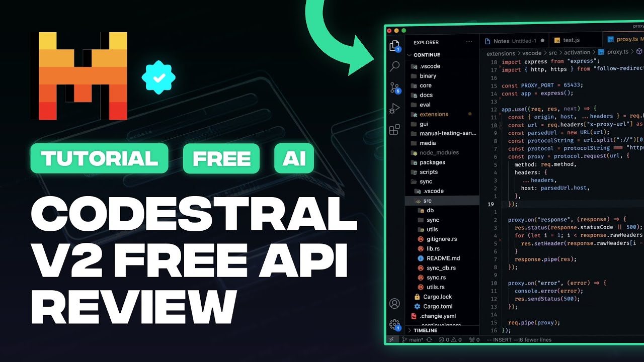 Codestral-V2 (Free API) - Cursor AI & Bolt.new FREE Alternative