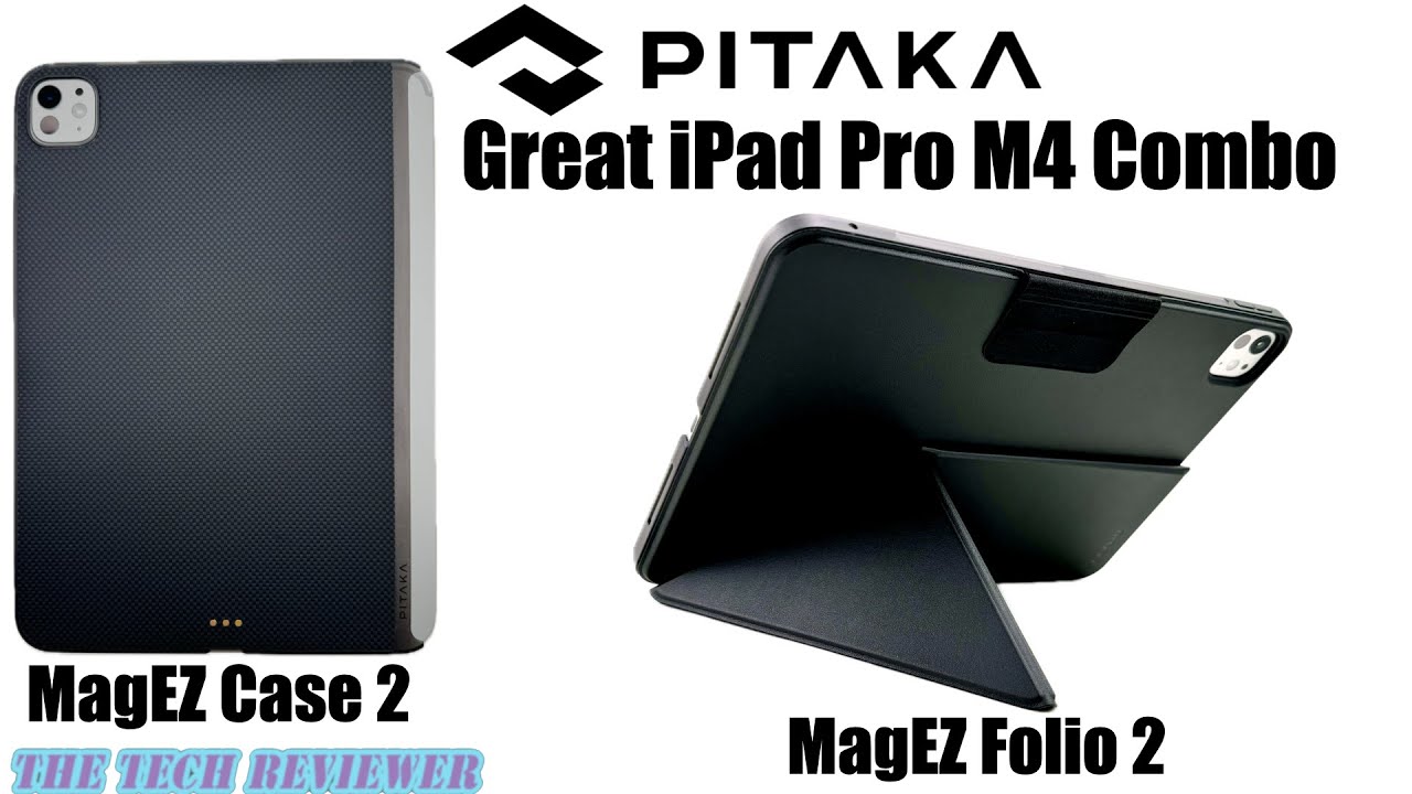 PITAKA MagEZ Case 2 & MagEZ Folio 2: Great Aramid Fiber Case Combo for iPad Pro M4 (2024)!
