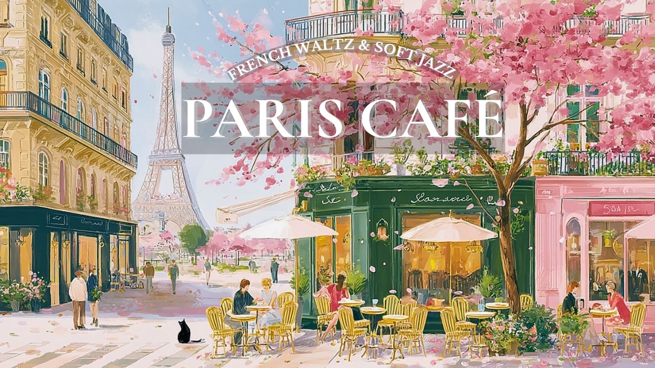 𝐏𝐚𝐫𝐢𝐬 𝐂𝐚𝐟𝐞 𝐢𝐧 𝐁𝐥𝐨𝐨𝐦 🌸 | French Instrumental Music | Waltz & Soft Jazz (2H)