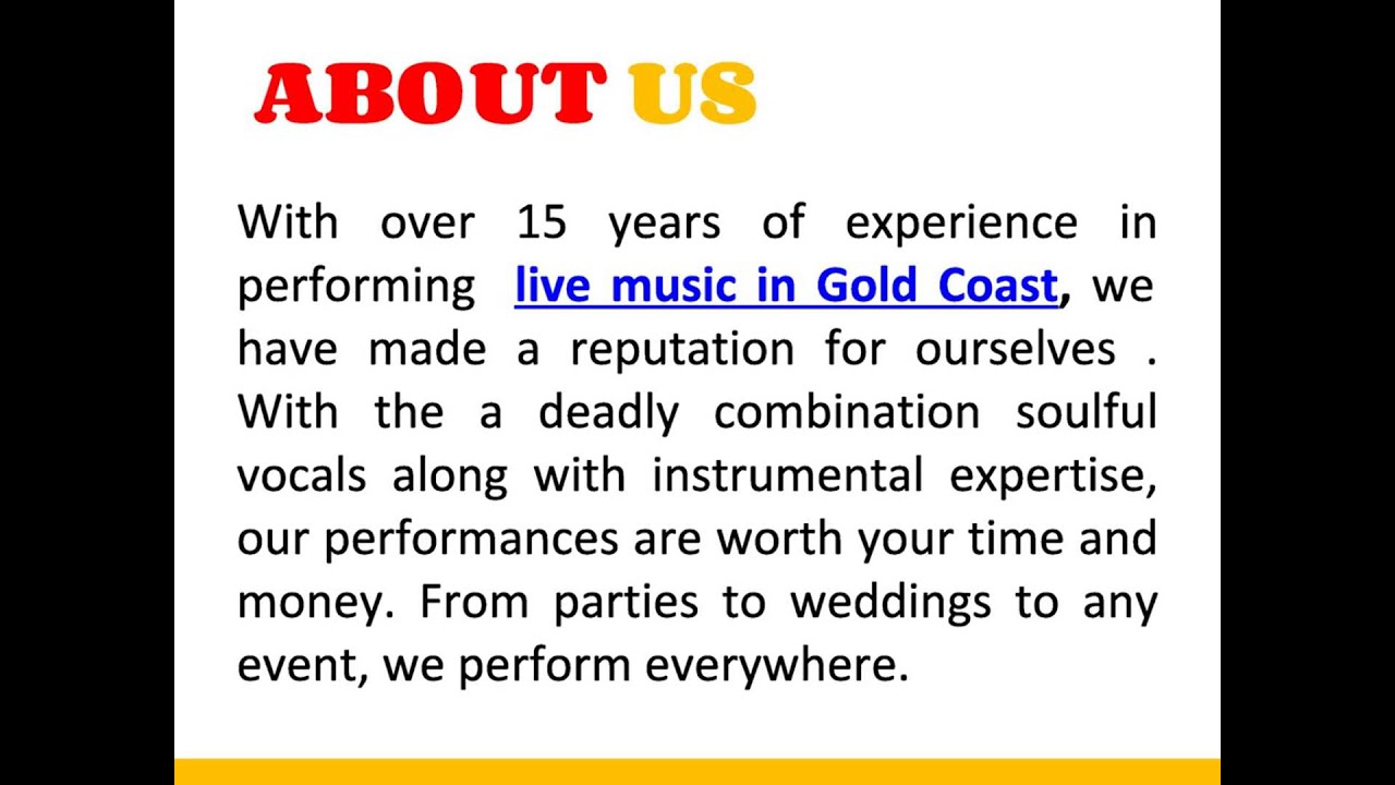 Soulful Live Music in Gold Coast