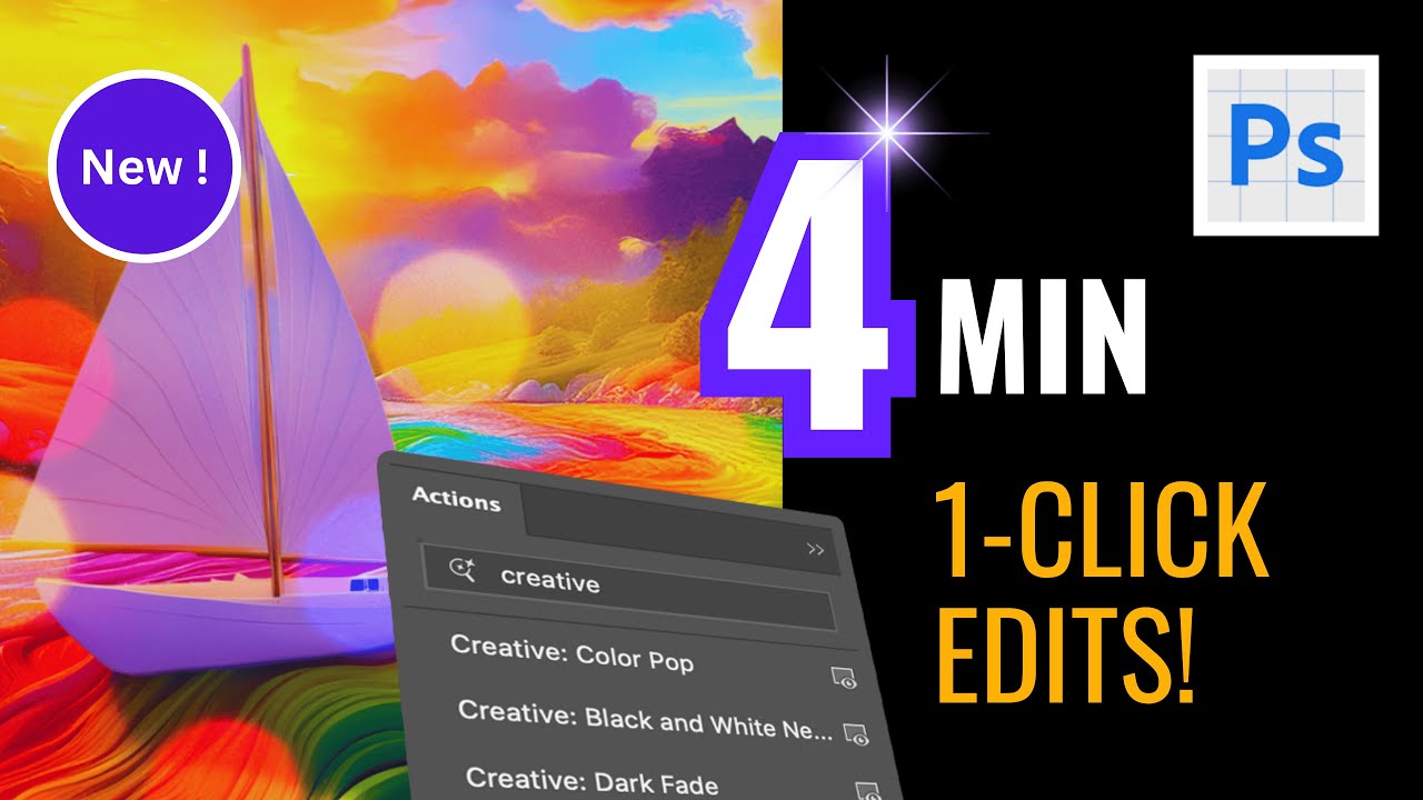 1-Click Edits | Actions Demo in Photoshop Beta!