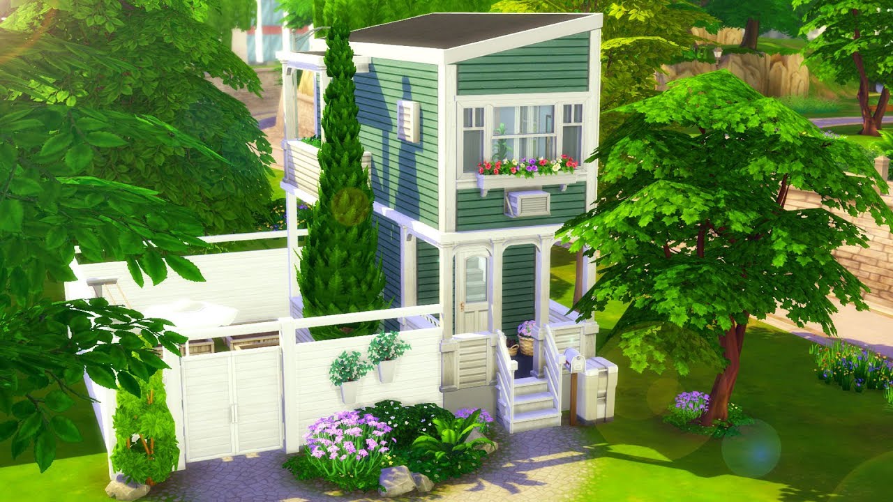 Vertical Tiny Home // Sims 4 Speed Build