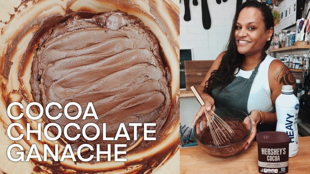 I made chocolate ganache using COCOA powder