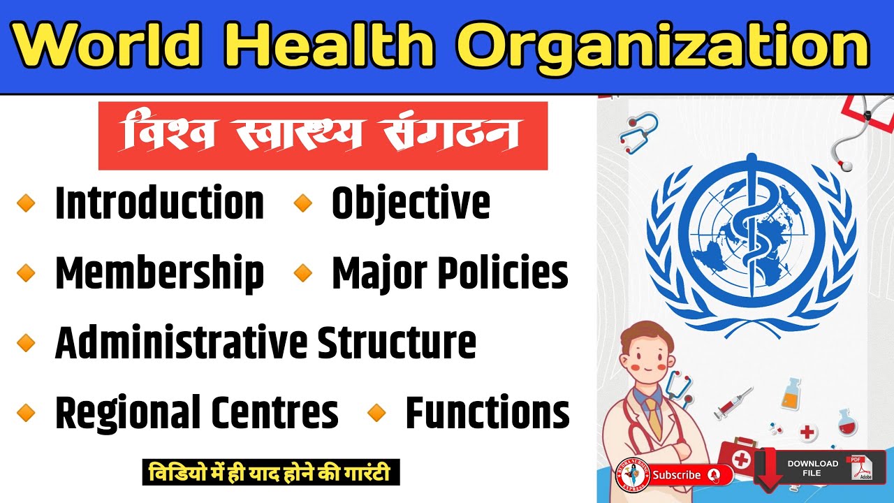 World Health Organization Notes In Hindi | WHO | Community Health Nursing