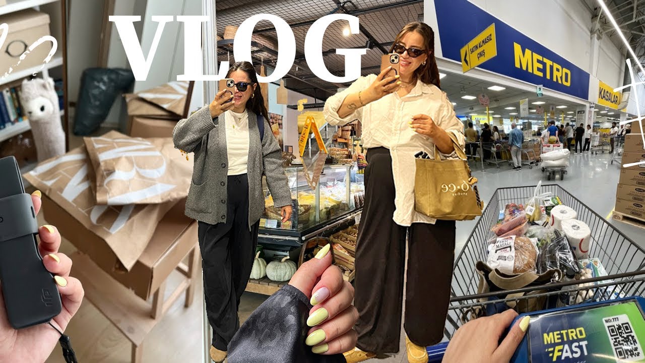 DETAYLI TEMİZLİK GÜNÜ🫧Metro Market Alışverişi🛒 Tırnaklarımı Yeniledim💅Duvar Stickerı|Kargo Açıyoruz