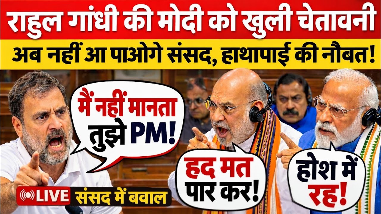 “Modi Psychologically Finished!” राहुल गांधी के बयान से संसद में हंगामा