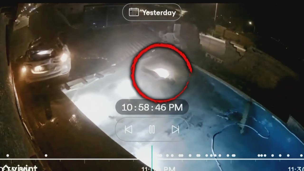 Driver Crashes Car And Lands In Backyard Pool