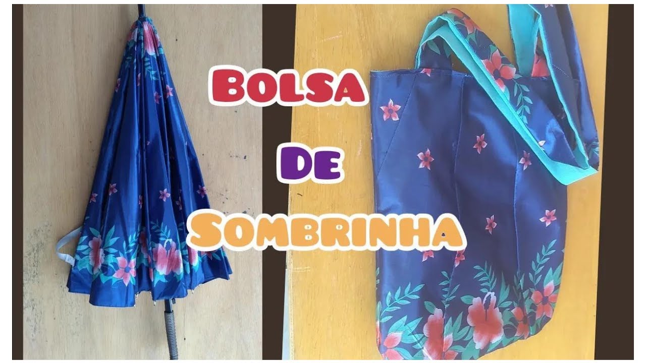 Como fazer uma linda bolsa com tecido de sombrinha, fácil e rápido