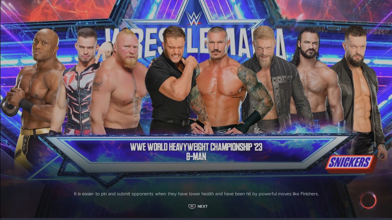 WWE 2K23: 8-Man Normal Elimination Battle Royal Championship Match