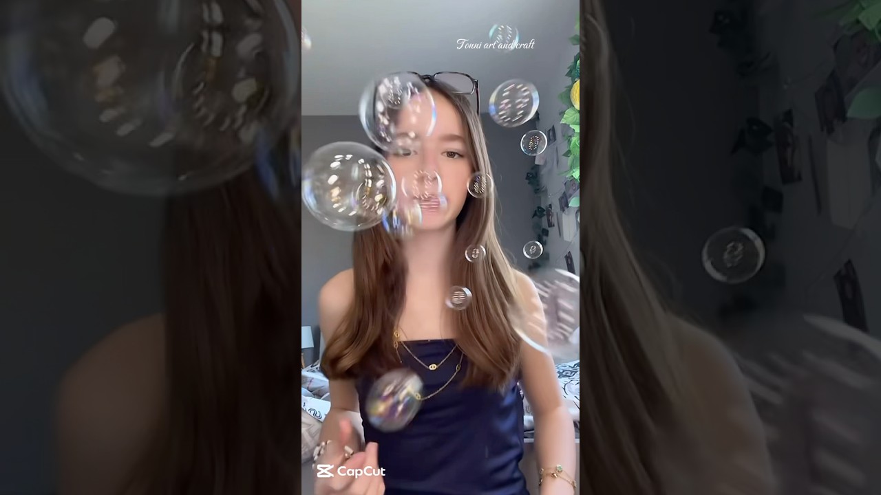 Viral bubble trend tutorial 🫧  #tonniartandcraft #shorts #diy #craft #art #love