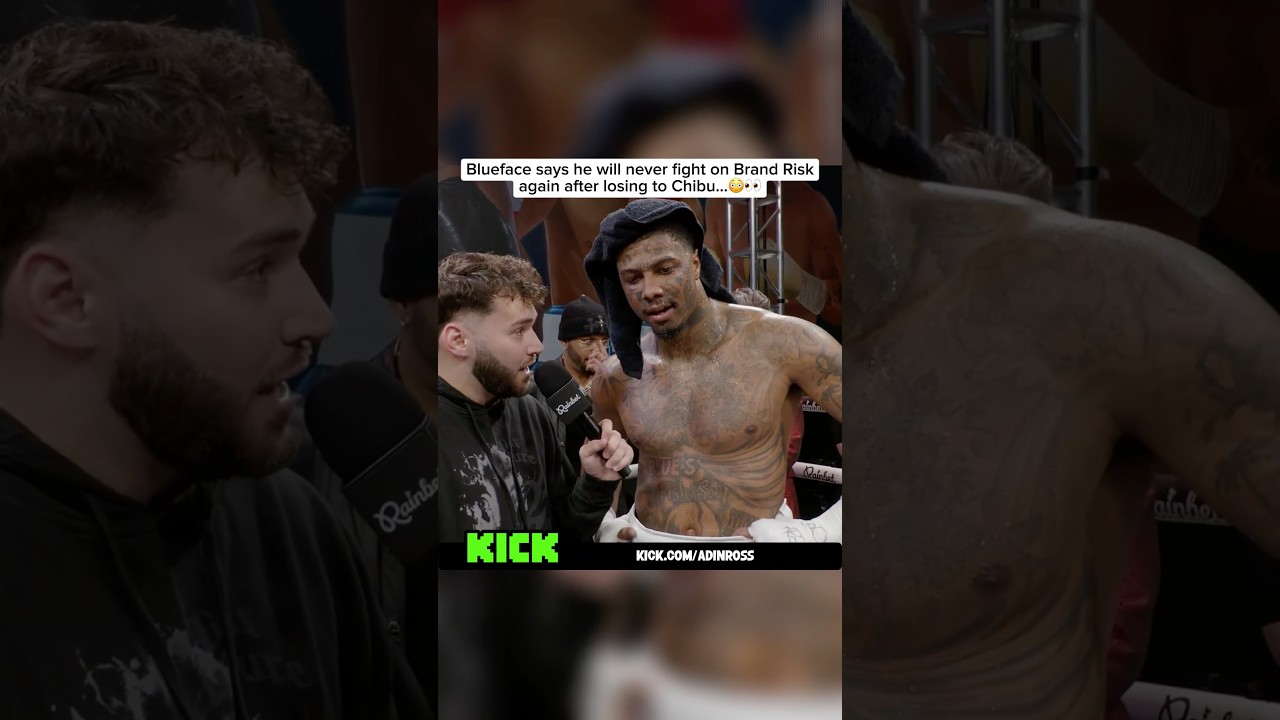 Blueface says he will never fight on Brand Risk again 😳👀 #adinross #blueface #chibu