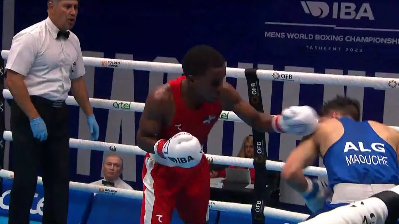 R32 (57KG) DE LOS-SANTOS FELIZ JOSE LUIS (DOM) vs MAOUCHE HICHEM (ALG)| IBA World Championships 2023