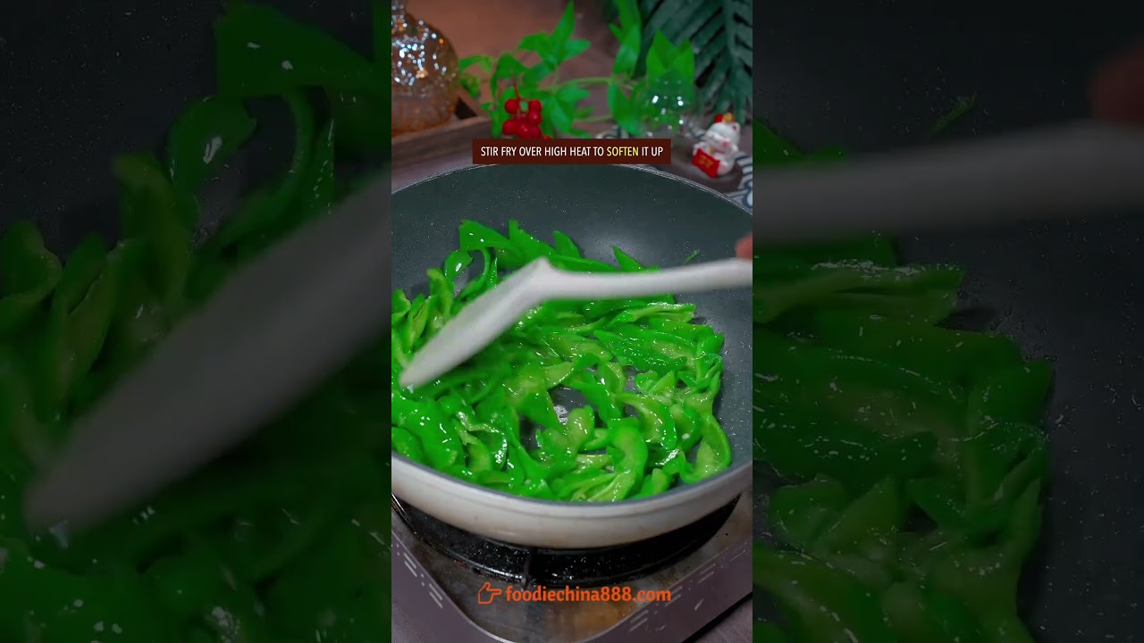 EASY STIR-FRIED BEEF WITH GREEN CHILI PEPPER RECIPE #recipe #cooking #chinesefood #beef #meat