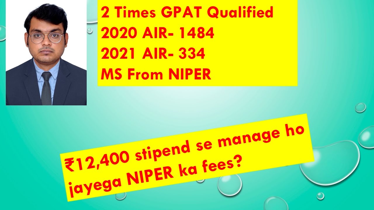 GPAT KA ₹ 12,400 Se NIPER Ka fees manage ho jayega?
