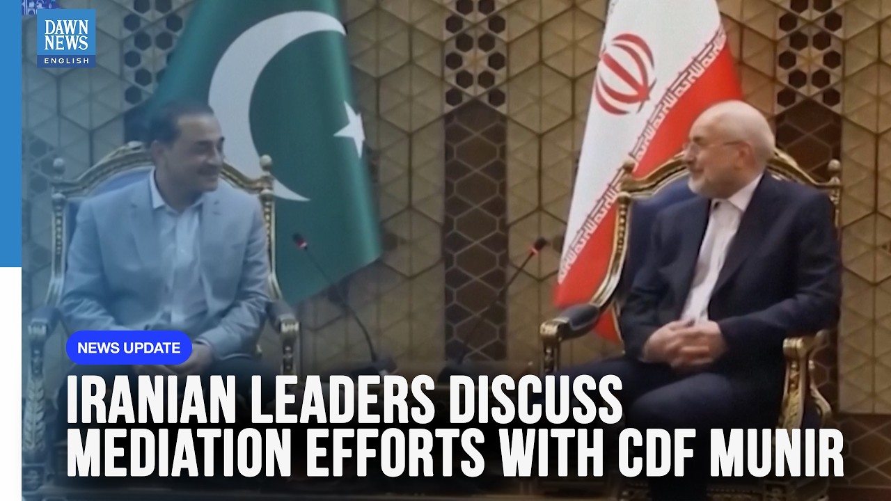 CDF Munir Arrives in Tehran; Iran Rules Out Moving Enriched Uranium Abroad | Dawn News English
