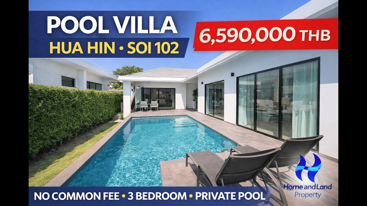 Brand New Pool Villa for Sale in Hua Hin Town | Soi 102 | Only 6,590,000 THB