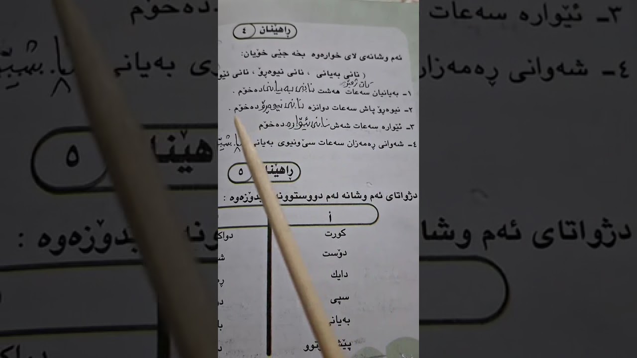 مرحله الرابع. تمرين ٤ من درس. عند. طبيب أسنان ص٧٤. ست فريده